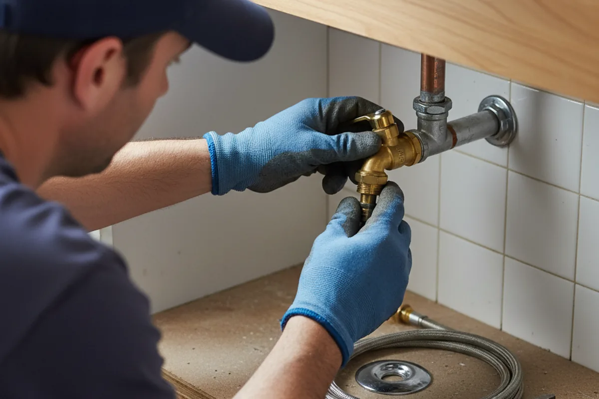 Shutoff valve and fitting work during Emergency Plumbing in Sonoita